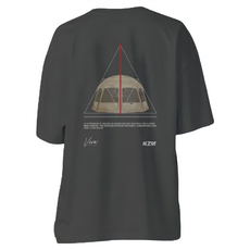 KZM VIVA DOME 短袖上衣，100%棉，20支棉厚度，透氣佳，柔軟舒適，韓國製造, 2XL, 碳灰