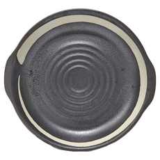 JUST HOME 日本製棕藏陶瓷盤3件組, 3件組9.5吋陶瓷盤(24.5 x 4cm), 黑色 + 白色, 1組