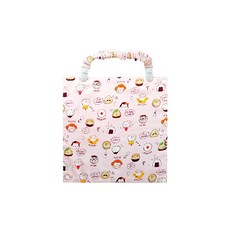 HiBOU 喜福 好好用圍兜手帕組 萬用鬆緊夾 雙重紗 台灣製, 粉, 1組, 28x28cm