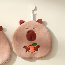 愛北鼻 懸掛式珊瑚絨擦手巾, 1入