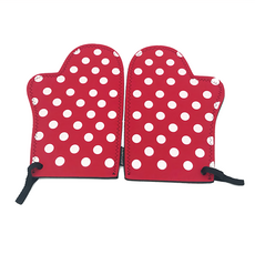 bargogo 巴果果 隔熱短手套, 1雙, 紅色白點