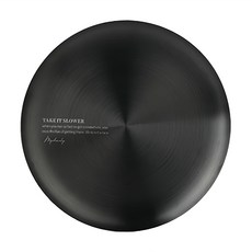 工業風304不鏽鋼圓盤淺盤 22cm 黑色 餐盤, 1個
