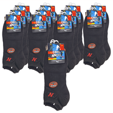 刺繡船型襪 N189-1 F 12雙 黑色 1組