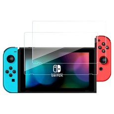 Switch 9H鋼化膜螢幕玻璃保護貼 Switch lite 5.5寸, 透明色, 2個, 單一商品