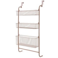 nOVA LIVING 多功能三層門後置物架, 無需釘裝, 可拆卸設計, 暖棕色, 1個