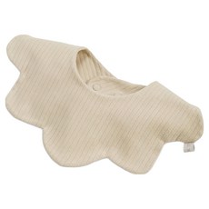 ku.ku duckbill 酷咕鴨 plus竹纖羅紋造型圍兜 親膚柔軟 多款顏色可選, 暖調杏, 1入, 1件