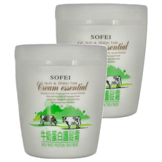 SOFEI 舒妃 牛奶蛋白護髮霜, 1L, 2罐