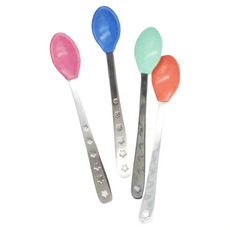 Nuby 不鏽鋼感溫湯匙 4個月以上適用 4支, 1組