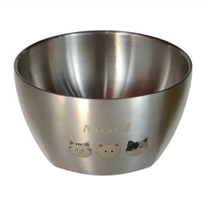 Nice u 毛樂趣 不鏽鋼寵物碗 SUS304不鏽鋼材質 5.5 x 5.5 x 7 公分, 1個