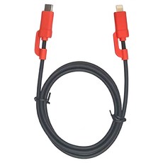 PowerSync 群加 USB C-Lightning快充傳輸線3A, 1m, 黑色 + 藍綠色, 1條
