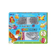 AMOS 阿摩司 壓克力模型版DIY玻璃彩繪膠 6色套裝, 12個小風鈴 + 1個中型風鈴, SA款 多色, 1組