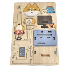 搖擺MEMO夾, 木頭鉛塊材質, 找我嗎?, 48 x 35 x 90mm, 1個