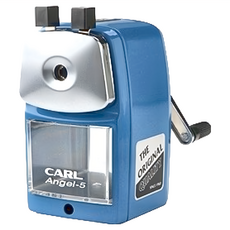 CARL angel-5 藍色 手動桌上型削鉛筆機 辦公室學生文具用品, 1個