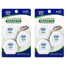 Shallop 刷樂 無蠟含氟潔牙線, 50m, 3個裝, 2組