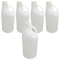 百貨King 圓形分裝桶 2L, 塑膠 HDPE-環保2號瓶, 5桶