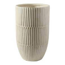 KUIBAO 快豹生活 Zendaya北歐復古二丁掛花盆, 橡木白, 1個