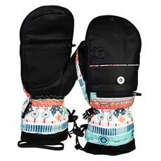 WELL FIT 威飛客 GOWELL 防水滑雪併指手套 - L, 波希米亞 黑色, 1雙