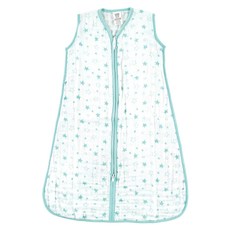 HUDSON BABY 透氣二層紗防踢背心防踢被 綠星星, XL