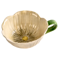 BYON Poppy 罌粟花朵杯, 14x11.5x5.5cm 220ml 陶瓷杯, 杏色, 1個