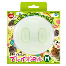 MARUKAN 運動滾球 M, 透明 + 綠色, 1入