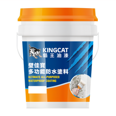 KINGCAT 貓王油漆 壁佳寶多功能防水塗料 K1-680-13, 礦銀灰, 3785ml, 1桶