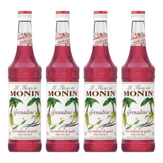 MONIN 莫寧 石榴汁風味糖漿 純蔗糖製作, 700ml, 4瓶