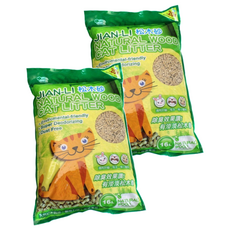 JIANLI PET'S ARTICLES 建立寵物精品 環保木屑砂, 天然松木/杉木製, 除臭, 16L, 混合木香, 2袋