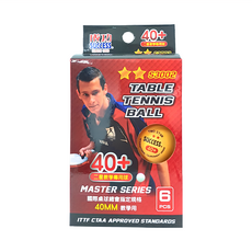 SUCCESS 成功 二星桌球 Set 40mm 二星教學專用球, 橘色, 6個裝, 1盒