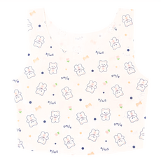 QQ熊 莫代爾冰絲透氣內衣 寬肩加長版 第一階段小熊中長款背心 柔軟親膚 輕薄