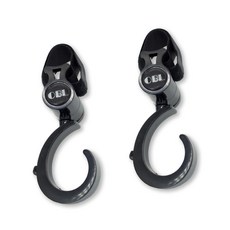 OhBabyLuxury 360度推車掛鉤, 黑色, 2個