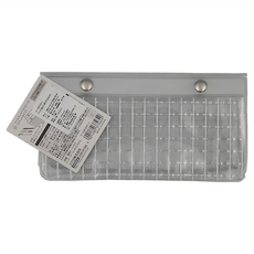 KOKUYO 國譽 Piiip 扁形透明收納包 W190xD20xH100mm, 銀灰色, 1個