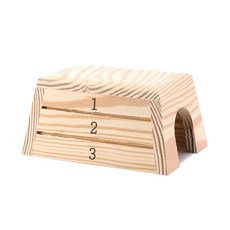 Canary 原木馬鞍跳箱 L M-T051 倉鼠、兔子、天竺鼠適用 安全穩固跳躍平台, 原木, 1個