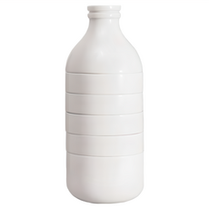 DOIY Withmilk 疊疊牛奶瓶 - 陶瓷材質 含4個杯子, 藍色, 1瓶