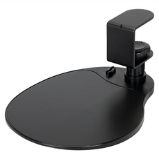 AIDATA 愛得他 金屬桌夾 可旋式滑鼠平台 PP面版 防水好清潔 耐重4Kg 360°旋轉, 黑色, 1個