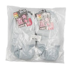 D&G 條紋低口直角女襪 6雙, 22~25cm, 麻天藍