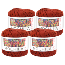 Brandyarn Mochila系列 棉針織線 棕色 200公尺 100%棉, 4捲