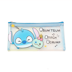 Disney 迪士尼 TSUM TSUM 寬版磨砂萬用包, 手繪史迪奇, 1個