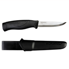 MORAKNIV 瑞典莫拉刀 Companion Heavy Duty 黑柄不銹鋼 刃長10.4cm 露營刀具, Mor13158, 1支