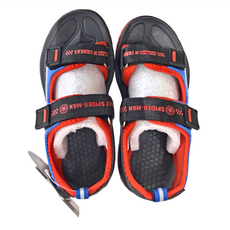 MARVEL 漫威 SPIDER-MAN 蜘蛛人 輕量休閒涼鞋 MNKT45082, 19, 黑色 + 紅色