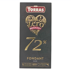 TORRAS 多樂 72% 醇黑巧克力 無添加糖 生酮友善 無麩質, 100g, 1片