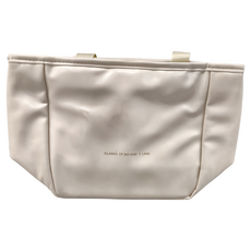 日系皮革保溫袋 大容量設計 內建鋁箔保溫層, 白色, 1個