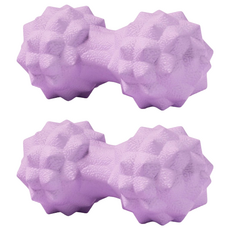 MICHAEL FITNESS 麥克健身 4D花生球 2個, 浮點按摩球, 筋膜放鬆, 全身按摩, 丁香紫