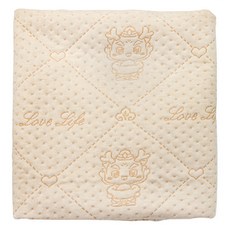 OhBabyLying 四層有機彩棉隔尿墊 - 快速吸水 透氣乾爽, 大(100 x 80cm), 小金龍, 1個