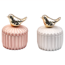 飛鳥陶瓷糖果盒2件組, 580g, 飛鳥, 2個