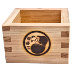 YOUBI 用美 本製 檜木 縁起枡 酒枡杯 盛酒杯 8.3x8.3x高5.3cm, 開運瓢箪, 1個