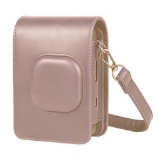 拍立得mini liplay相機包 附背帶 復古PU皮套 腮紅金, 單一商品, 1個