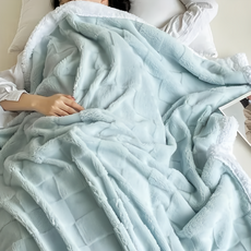 LoveCity 寢城之戀 塔芙絨 + 羊羔絨 立體緹花毛毯