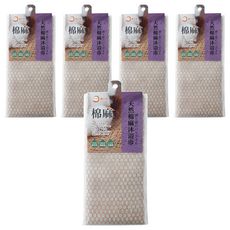 MIKA HOUSE 橘之屋 天然棉麻沐浴巾 24x100cm, S-008, 5條, 1入