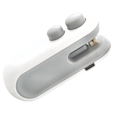 磁吸迷你便攜封口機 Type-C充電 內嵌式切刀 一鍵快速熱封, 白色, 1個