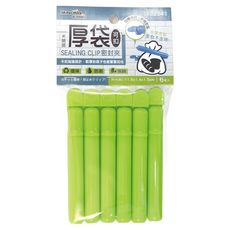 minono 米諾諾 厚袋可扣密封夾 132541 顏色隨機 6入, 11.5 x 1.4 x 1.5cm, 6包, 1組